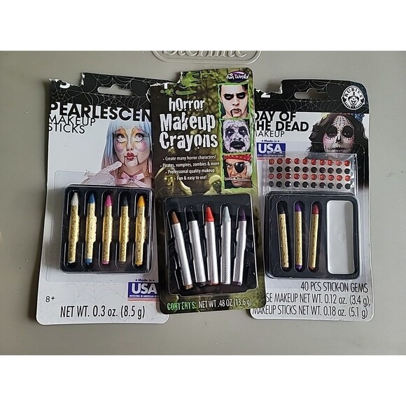 Pearlescent Makeup Sticks,  5 Piece Face Paint Crayons Multi Colors Set of 3 NEW - Picture 1 of 8